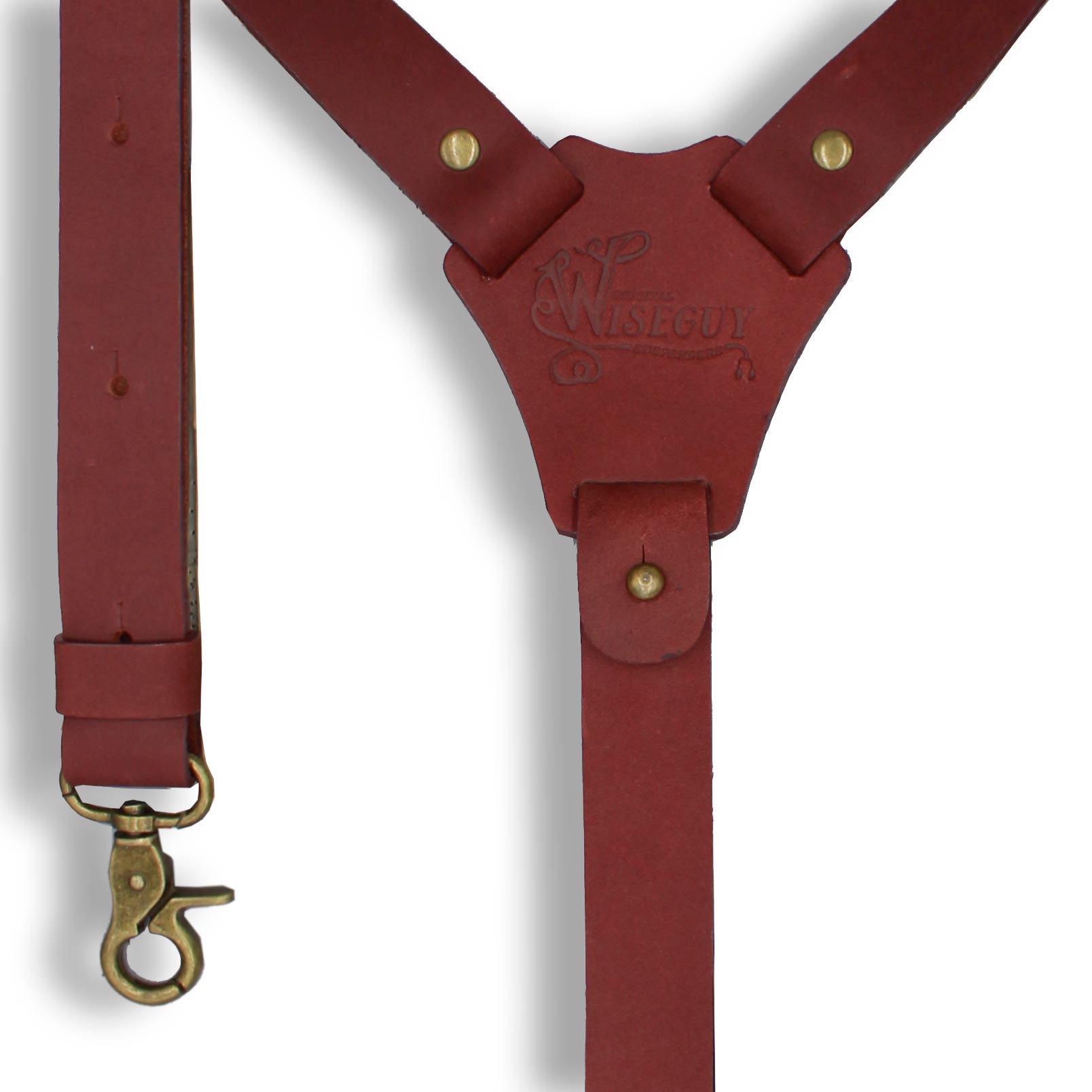 Crazy Horse Burgundy Slim Suspenders No. L2010